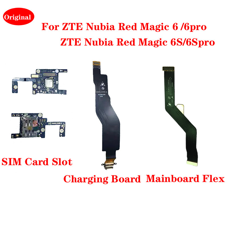 For Zte Nubia Red Magic 6 6Pro 6S 6Spro Nx669J/S Original Usb Charging Dock Sim Reader Card Mic