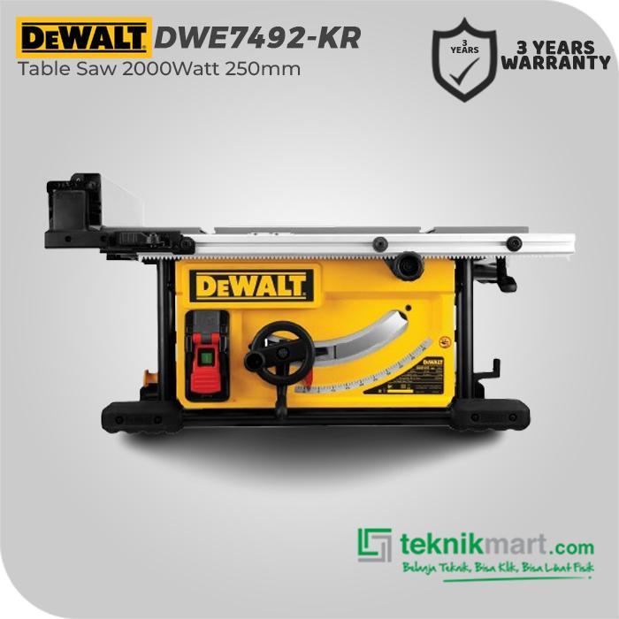 Dewalt Table Saw / Gergaji Meja Listrik 2000 Watt 250Mm Dwe7492-Kr