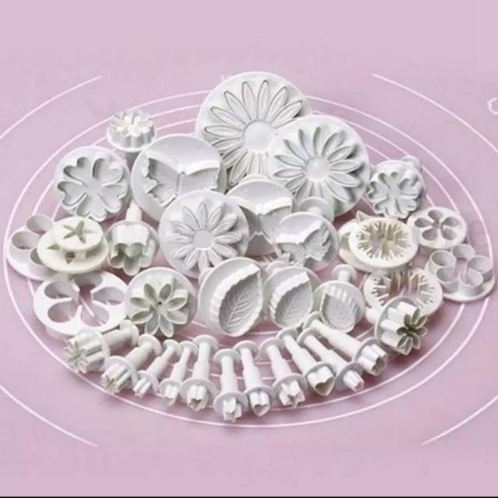 Cetakan Fondant, Fondant Pluger, Cetakan Cookies, 1 set 33pcs