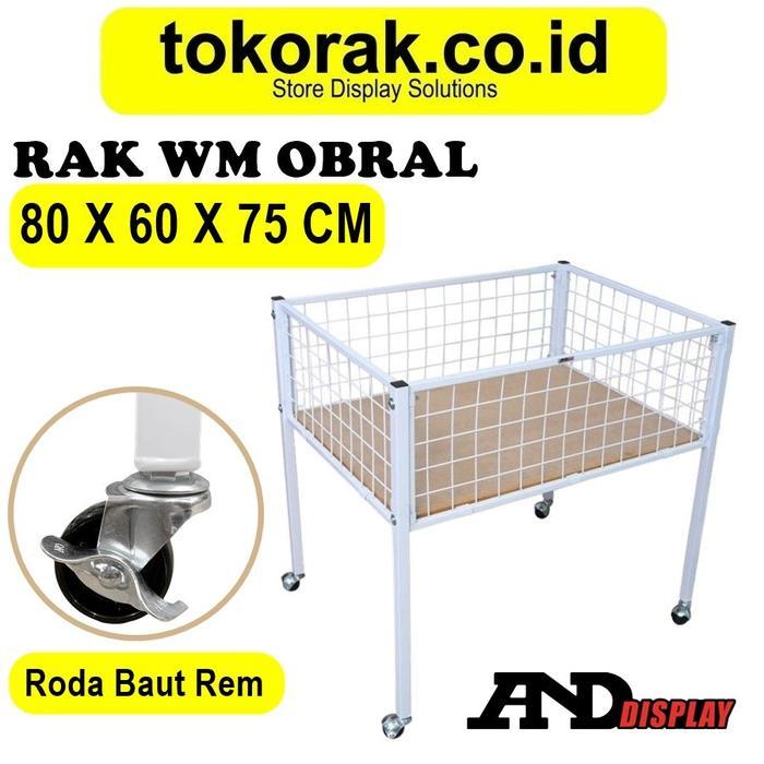RAK OBRAL WIREMESH 60*80 CM BOX WAGON KERANJANG SERBAGUNA ANDDISPLAY
