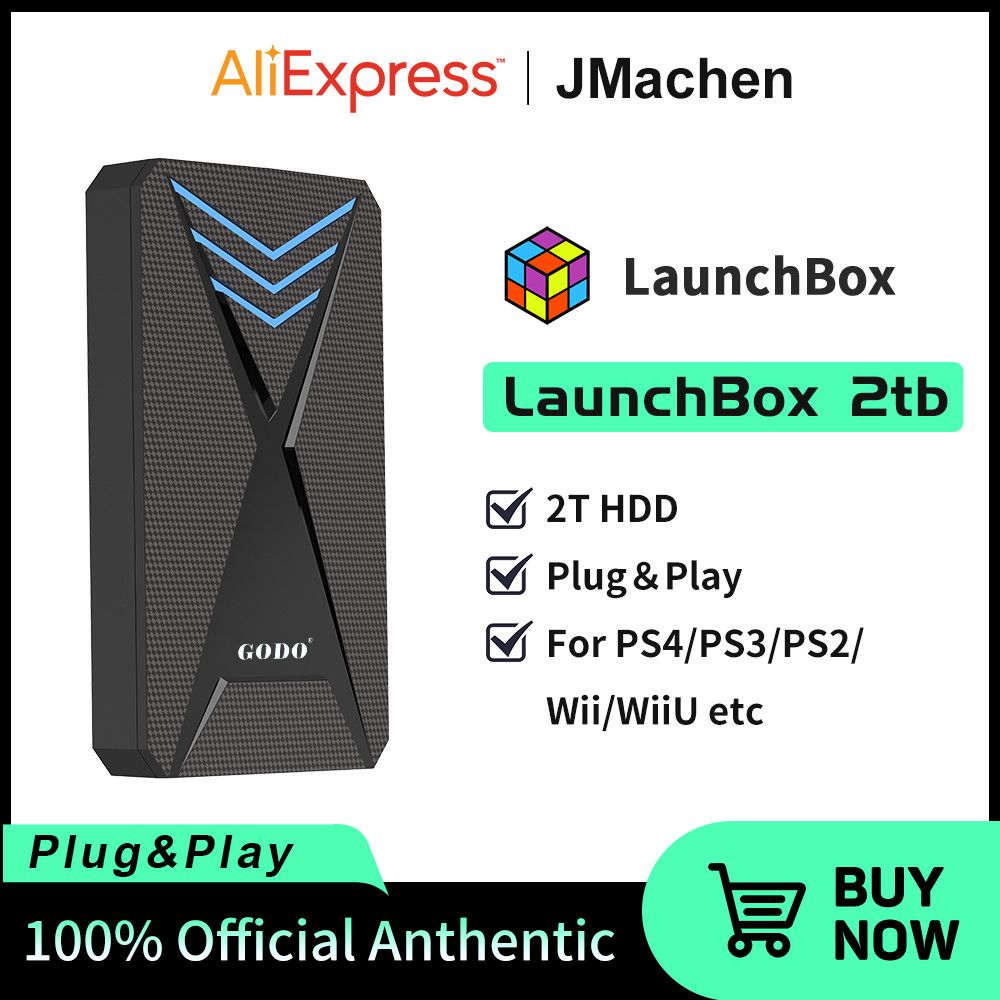 Hyper Base Lbox Retro Game Console Launchbox 2T HDD for PS4/PS3/PS2/WiiU/Wii/N64/DC/SS/PS1 for Win 8