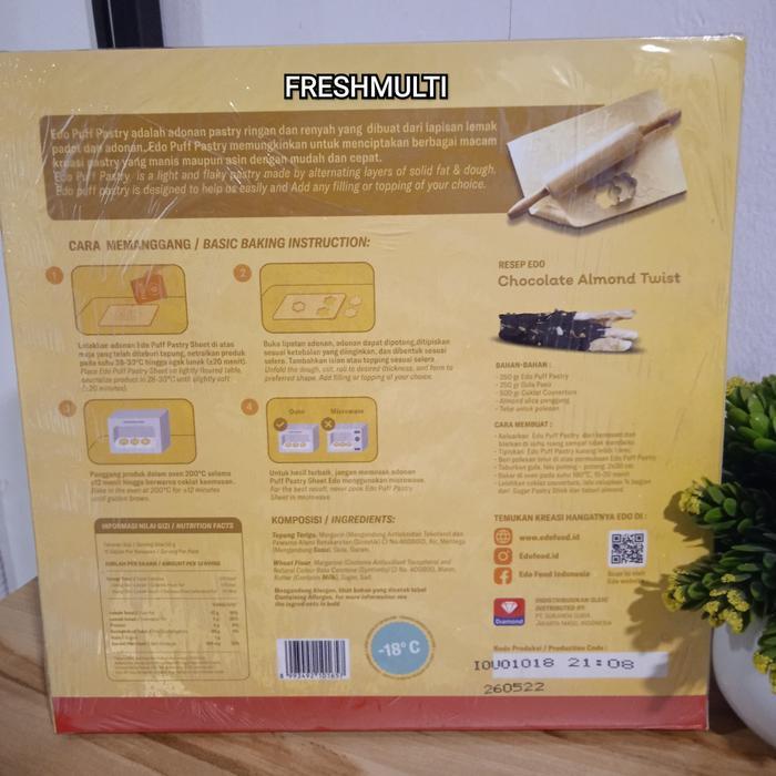 Puff Pastry Sheet Edo Murah / Kulit Pastry Halal / Kulit Zuppa