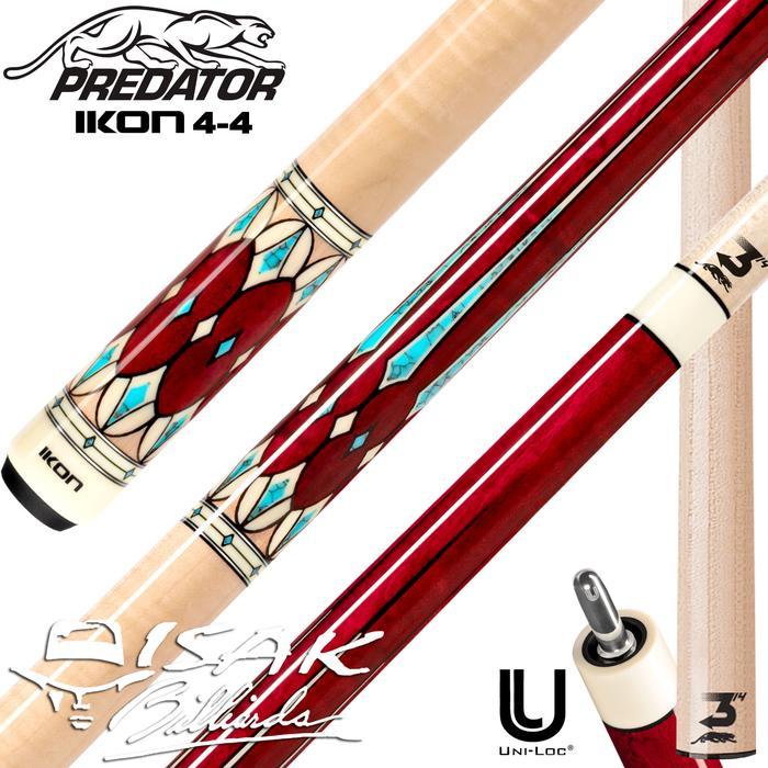 Predator Ikon4-4 Uniloc Low Deflection Billiard Cue Stick Stik Biliar