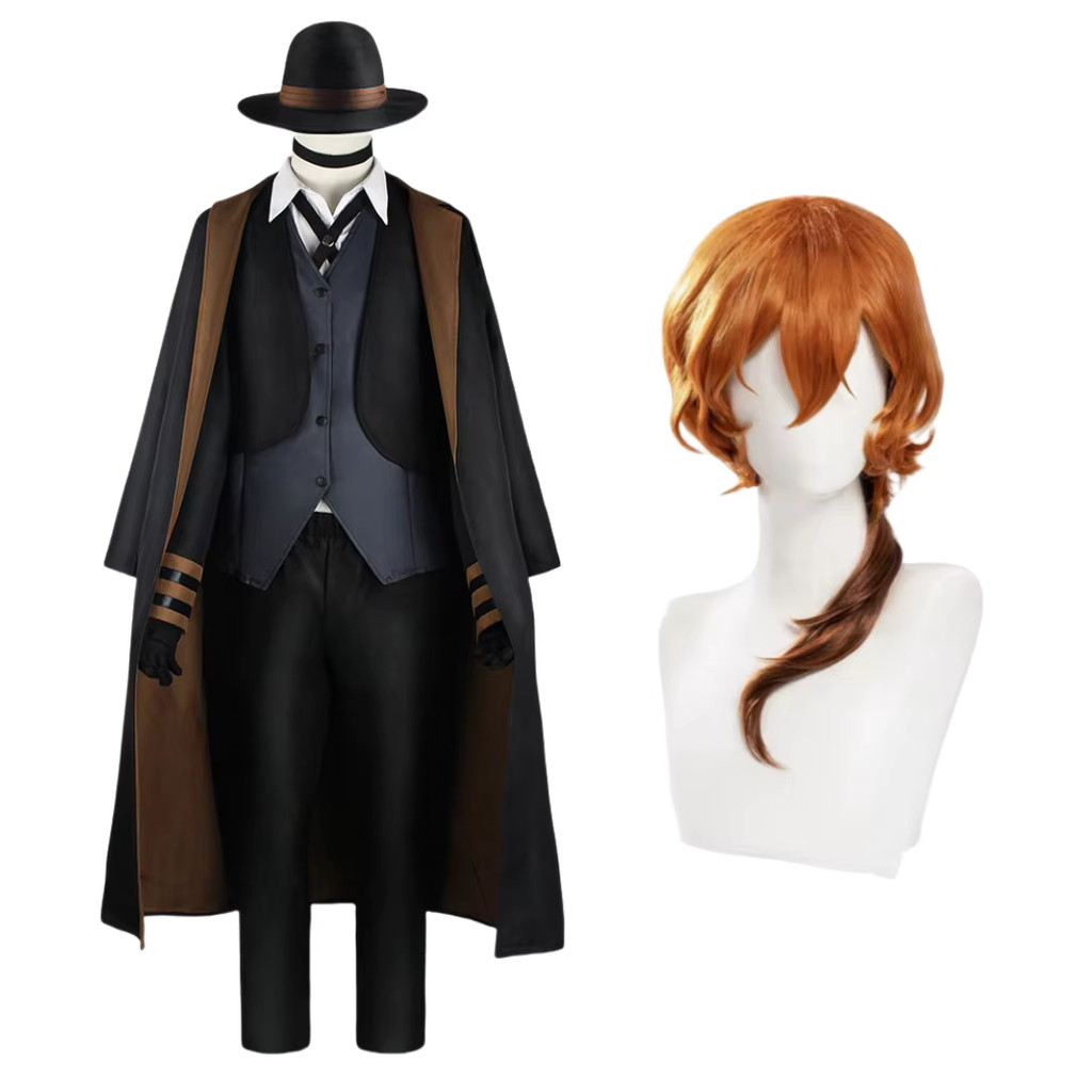 Nakahara Chuuya Cosplay Costume Include Hat Uniform Trench Coat Pants Outfits