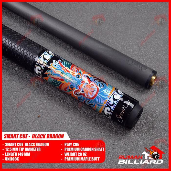 Stick Billiard - Billiard Cue - Smart Cue Black Dragon - Premium Pro Taper Carbon Shaft + Premium