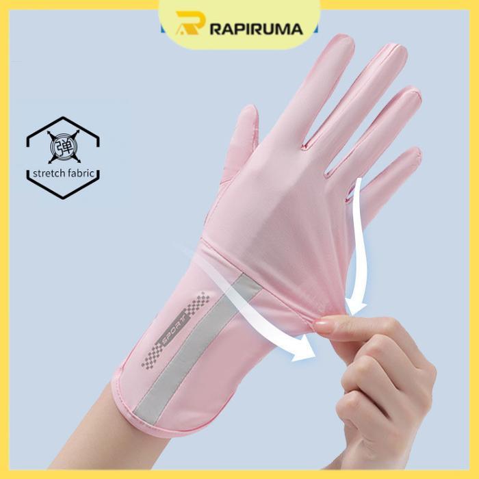 Sarung Tangan Motor Wanita Pria Anti Uv Anti Belang / Sarung Tangan Sutra Es Premium / Sarung Tangan