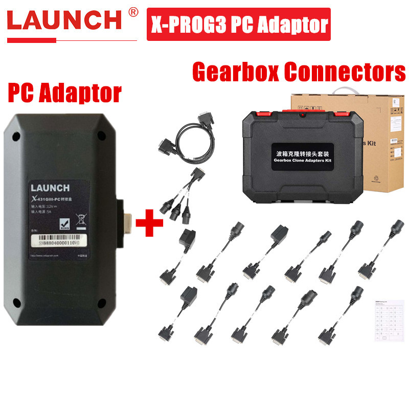 Launch X431 Immo Programmer Giii X-Prog 3 X-Prog3 Pc Adaptor And Launch X431 Ecu Programmer Gearbox