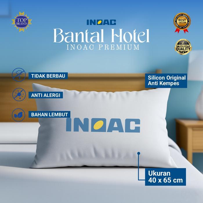 "New" Bantal Tidur 1 dan Guling 1 INOAC Premium Hotel 100% Silicon Asli Original Anti Kempes Tahan