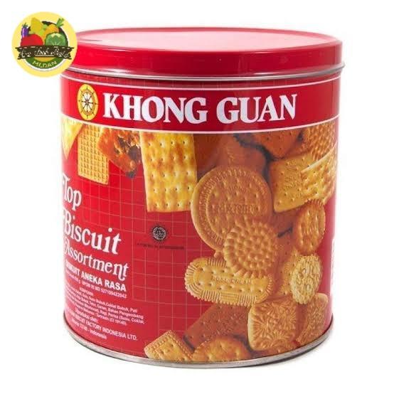 YUMMY Jual biskuit aneka rasa khong guan top biscuit kaleng kecil bulat merah 650 gr
