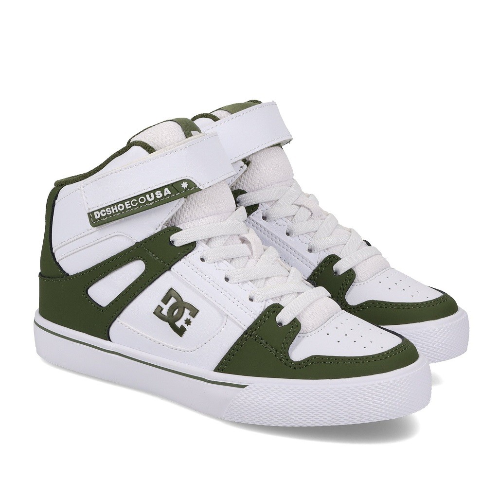DC Shoes Vulcanized Shoe Pure Hi Top EV Olive/White ADBS300324