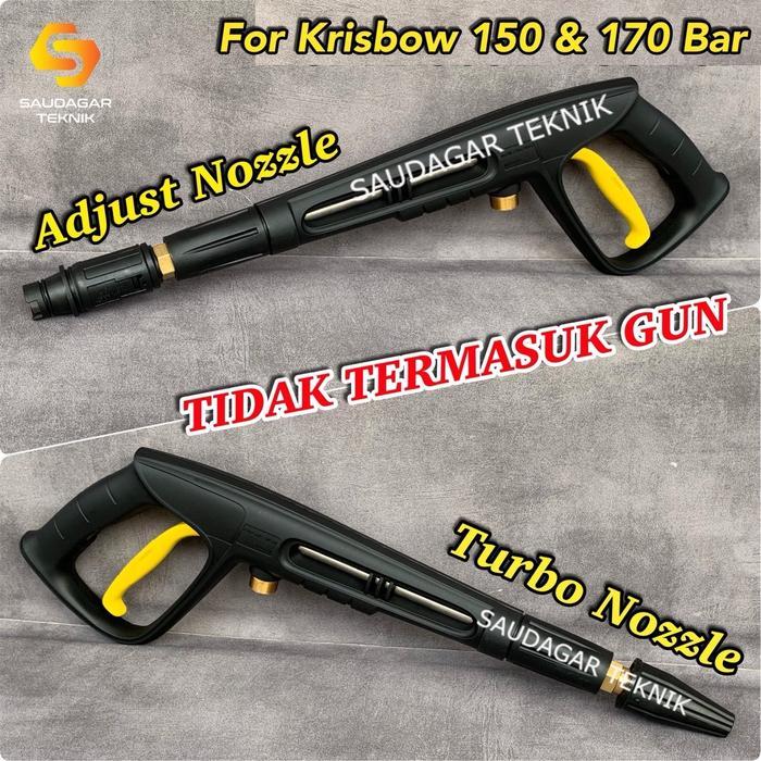 NOZZLE SPRAY GUN JET CLEANER KRISBOW 150 170 BAR HIGH PRESSURE