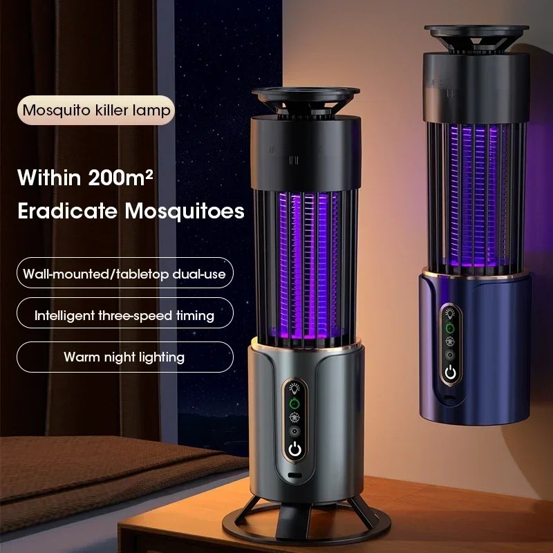 2025 Electric Mosquito Killer Lamp Insect Fly Trap USB Timing Mosquito Swatter Outdoor Insect Killer