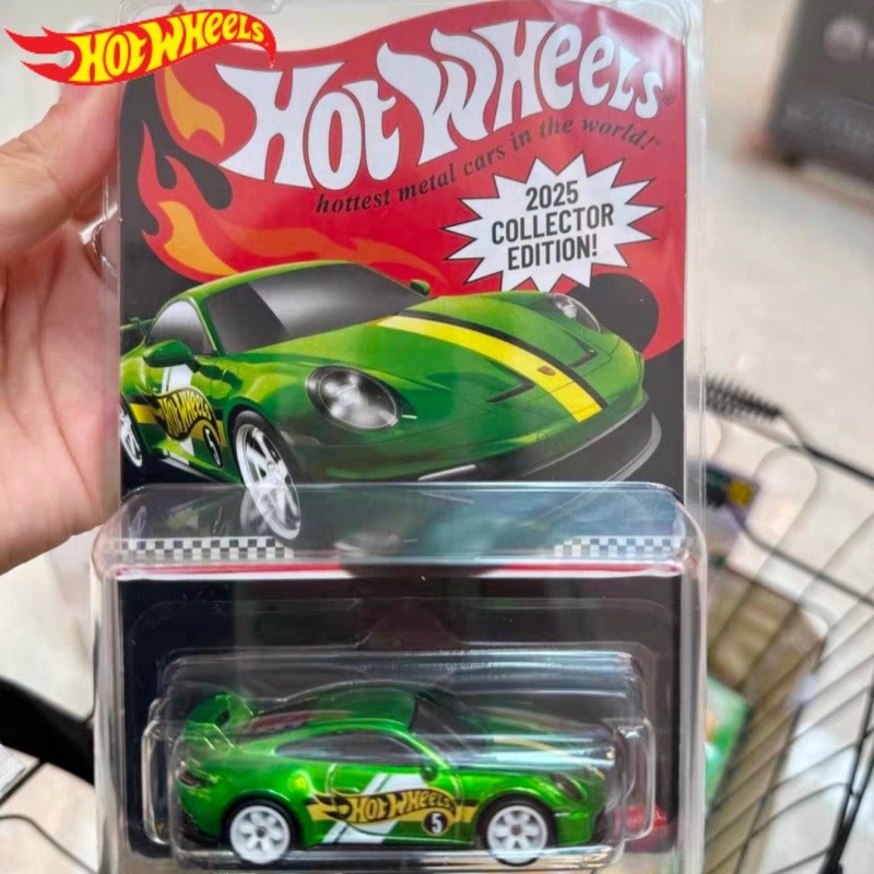 New Hot Wheels 2025 1/64 Collector Edition Red Car El Porsche 911 Gt3 Collectible Desk Ornaments Boy