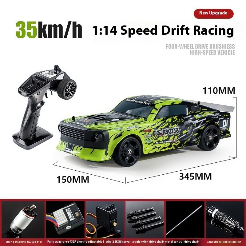 Electric Rc Car 4 Remote Control Hbx 2103 Racing Drift El 1/14 Scale With Gyro Controllable Led