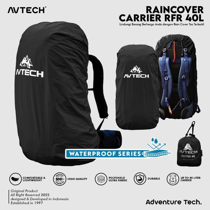 AVTECH - Rain Cover Bag Waterproof Pelindung Tas Anti Air 40-50 Liter - COVER CARRIER 40
