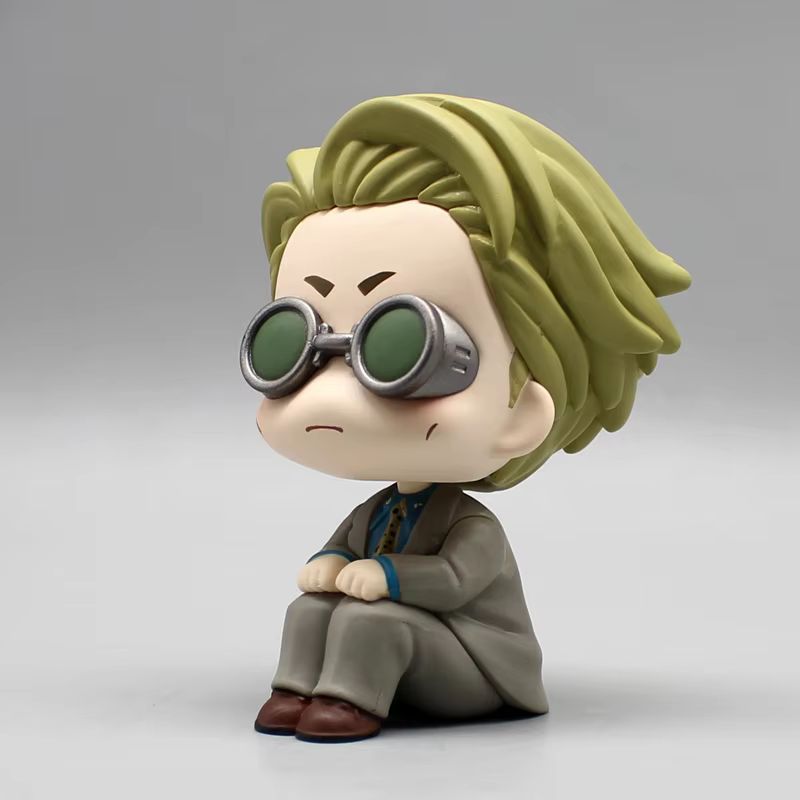 Anime Figure Jujutsu Kaisen Nanami Kento Gk Look Up Q Version 11cm Sitting Statue Desktop Decoration