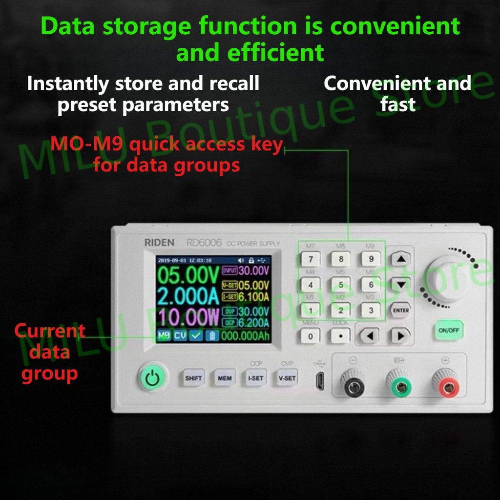 New Rd6006/ Rd6006P Rd6006-W 60V 24A Usb Wifi Dc Adjustable Step-Down Desktop Power Step-Down
