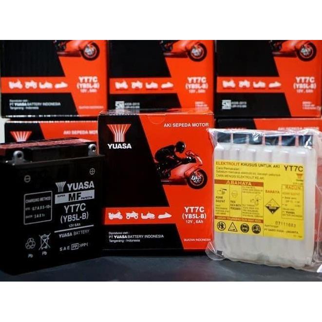 Aki / Accu Motor Yuasa Yt7C / Yb5L-B Accu Kering