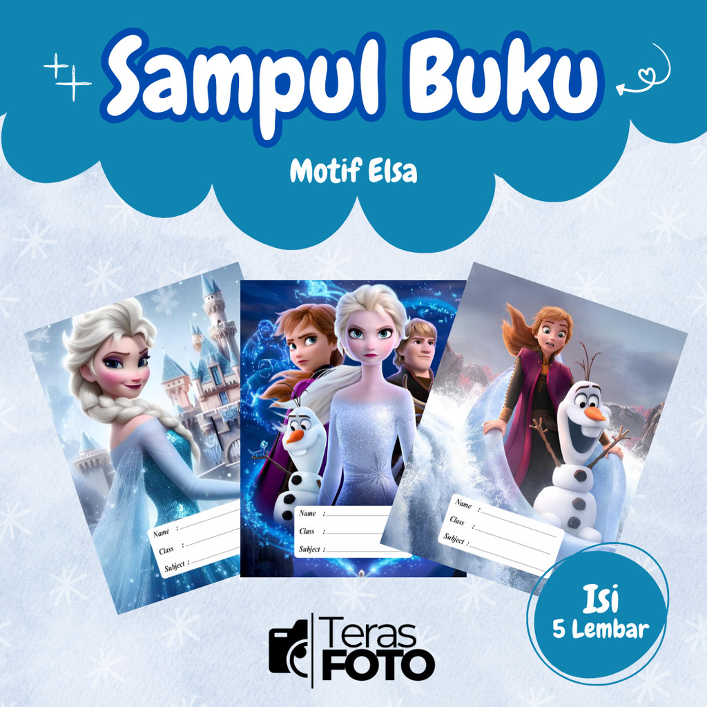 (Isi 5 Lembar) SAMPUL BUKU MOTIF ESTETIK ELSA/ SAMPUL BUKU TULIS SIDU CAMPUS BIGBOSS / SAMPUL BUKU B