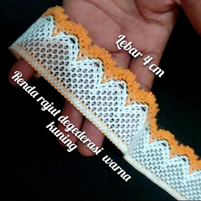 per rol 10 meter,renda rajut lebar 4 cm
