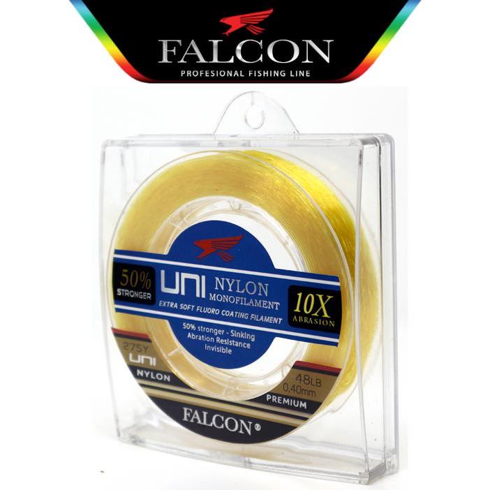 Senar Pancing Falcon Uni 275 Yards Yellow Nv Tidak Keriting Ikan Mancing Laut Terbaik