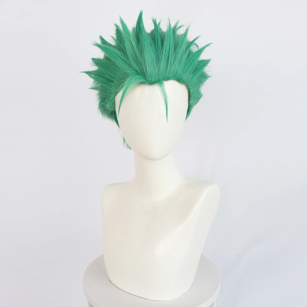 Roronoa Zoro Cosplay Green Zoro Wig Man Women Halloween Party Role-Playing Prop Cosplay Wigs Anime