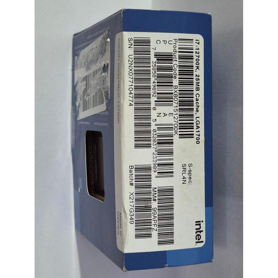 Intel Core i7 12700K LGA 1700 CPU Processor i7 12700 K - PGN