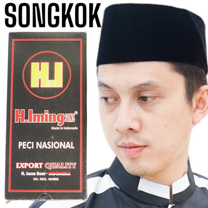 Peci Songkok Nasional H.Iming Sons Ac Kopiah Hitam Polos Peci Pria Dewasa Dan Anak Tbk