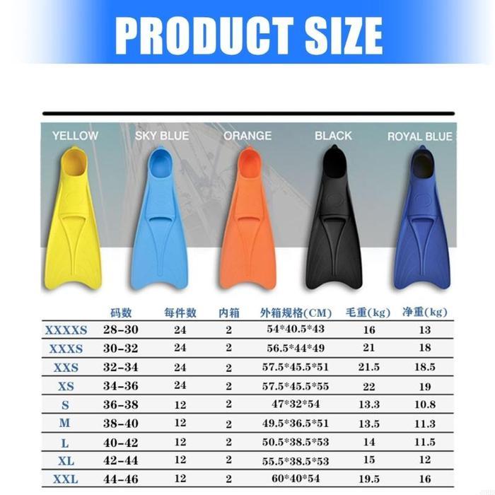 OUTDOOR SWIM FINS ADULT KIDS SNORKELS FINS FROGS SHOE FLIPPERS SWIM TRAINING FINS FOR SWIMMING