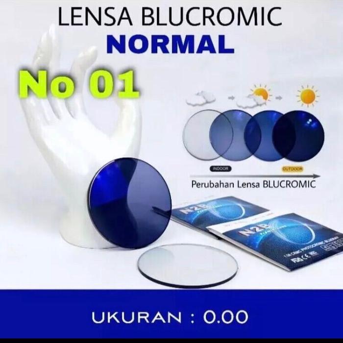 Lensa Bluecromic Premium Lensa Optik Biru Blueray Photocromic Kacamata Hitam