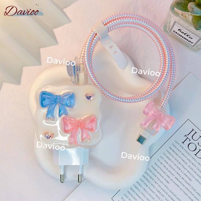 Premium Pelindung Charger For Redmi/Xiaomi/Poco 33W&45W Motif Kristal Pelindung Kabel Charger Untuk