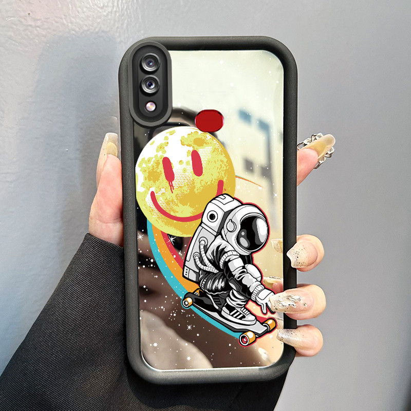 Casing Hp Untuk Samsung Galaxy A10s M01s A10 M30s M21 Case astronot NASA Kesing cermin Kasing Siliko