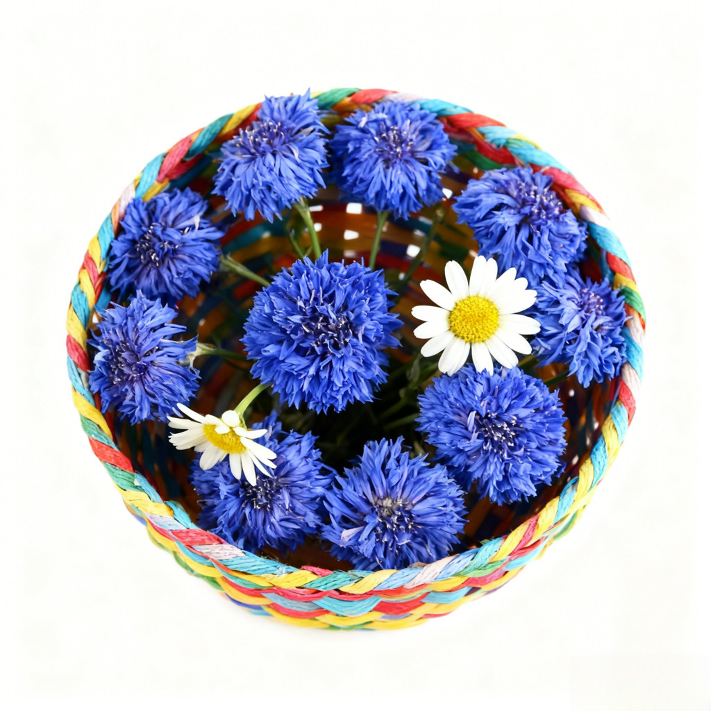 Natural Hibiscus & Cornflower Dried Flowers - 500g New Sapphire Blue Cornflower Petals for DIY