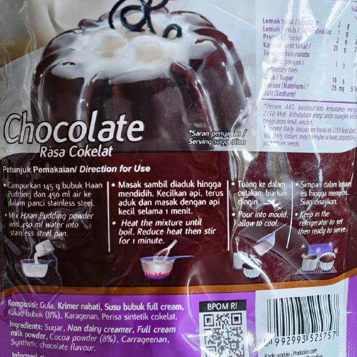 MNTB HAAN PUDING COKLAT 145GR