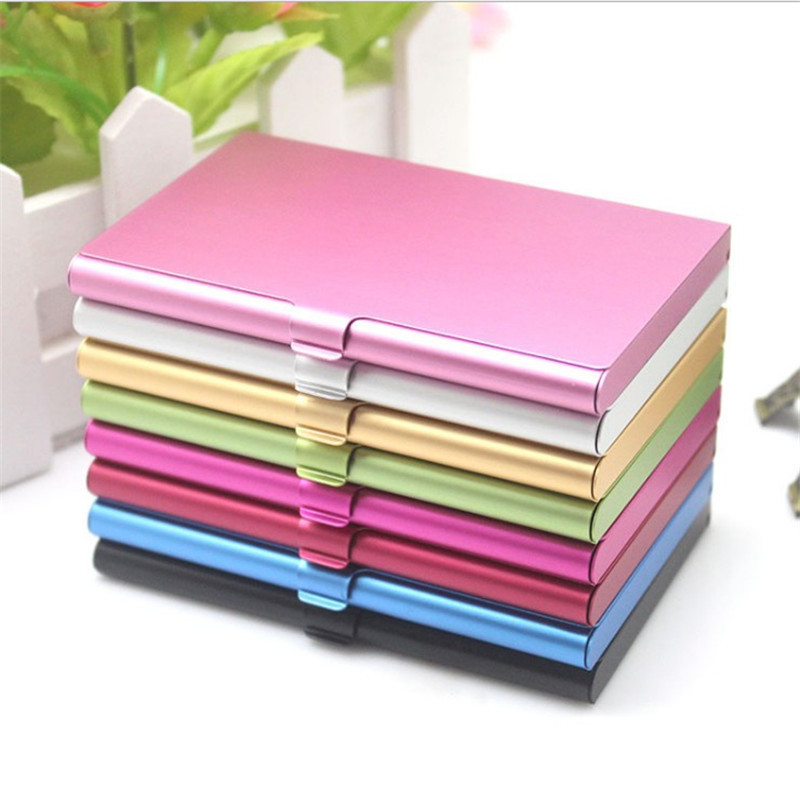 Creat Business Card Case Aluminum Alloy Card Holder Metal Box Cover Credit Men Business Card Holder