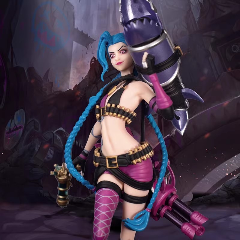 22cm League Of Legends Anime Figurine Luxanna Crownguard Lux Kaisa Jinx Action Figure Tiktok Hot