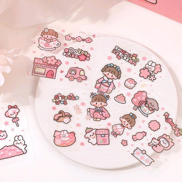 Stiker 200 Lembar Box Sticker Aesthetic 200 Lembar Stiker Tumblr Hp Laptop Bujo