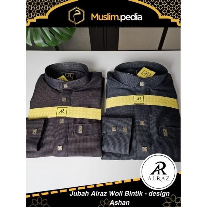 Stok Baru Baju Gamis Fashion Muslim Pakaian Jubah Pria ALRAZ Model Ashan