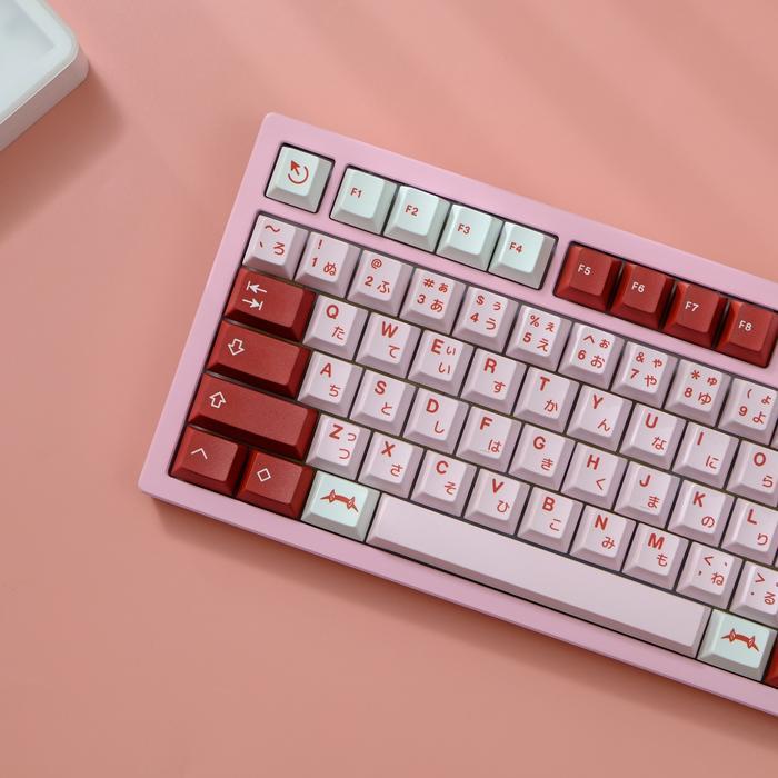 GMK Darling Clone Japanese PBT Dye Sub Cherry Profile Keycaps CYL MTNU Darling PBTFans Blush Pink