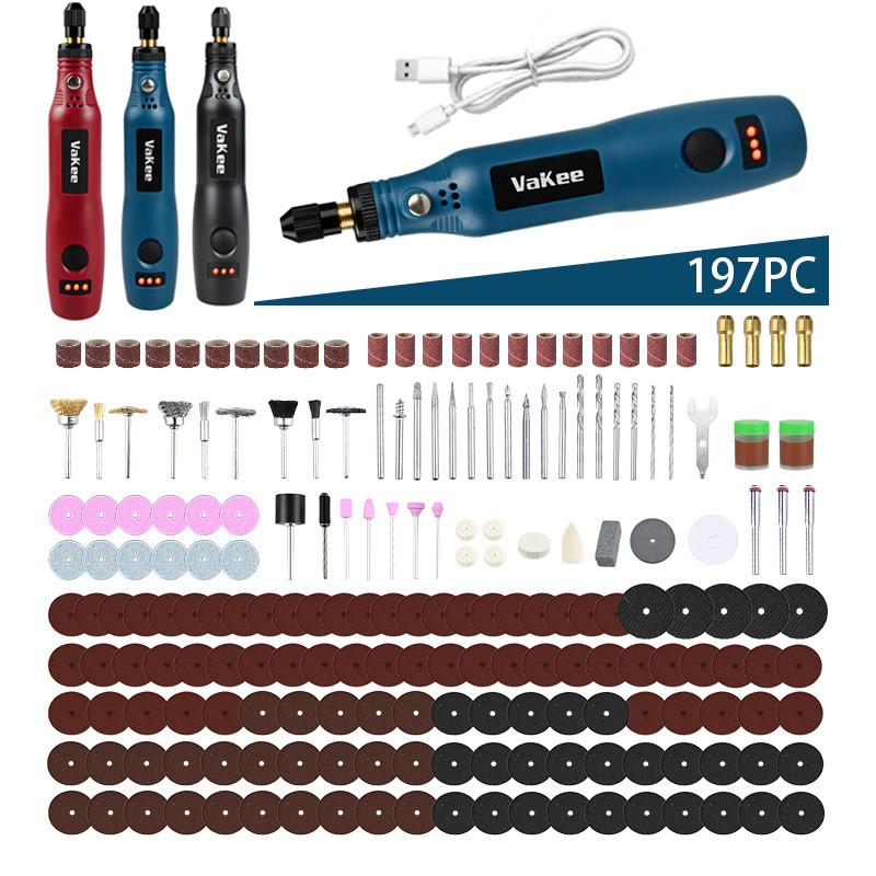 USB draadloze roterende gereedschapskit houtbewerking gravure pen DHZ voor sieraden metalen glas min