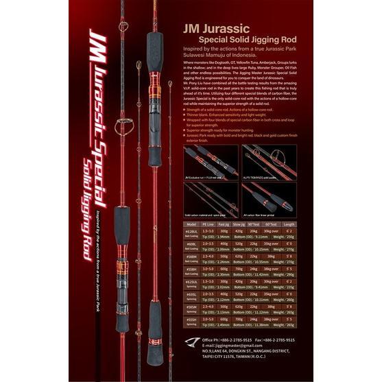 Rod OH Jurassic Special #58 BM PE#2,5-4,0 Solid JM Jigging Master Jigging Rod Joran Mancing Pancing