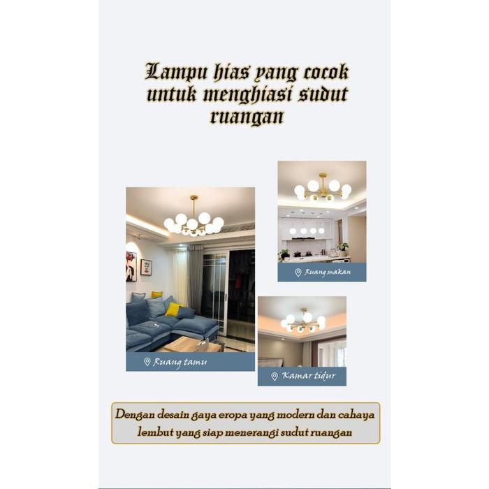 LAMPU HIAS GANTUNG PLAFON BOLA MEWAH / LAMPU LANGIT LANGIT / LAMPU HIAS BOLA