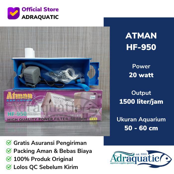 ATMAN HF-950 POWER LIQUID FILTER 50-60CM POMPA AIR CELUP AQUARIUM