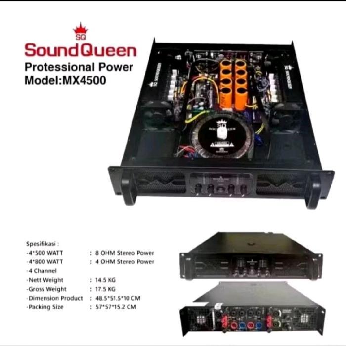 POWER AMPLIFIER , SOUNDQUEEN MX4500  SOUNDQUEEN , POWER AMPLIFIER MIXER