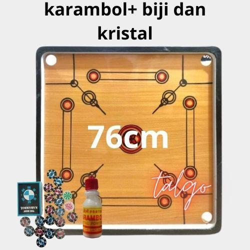 Best Seller Meja Karambol + 1Set Biji Karambol Dan Bubuk Kristal Papan Karambol Original