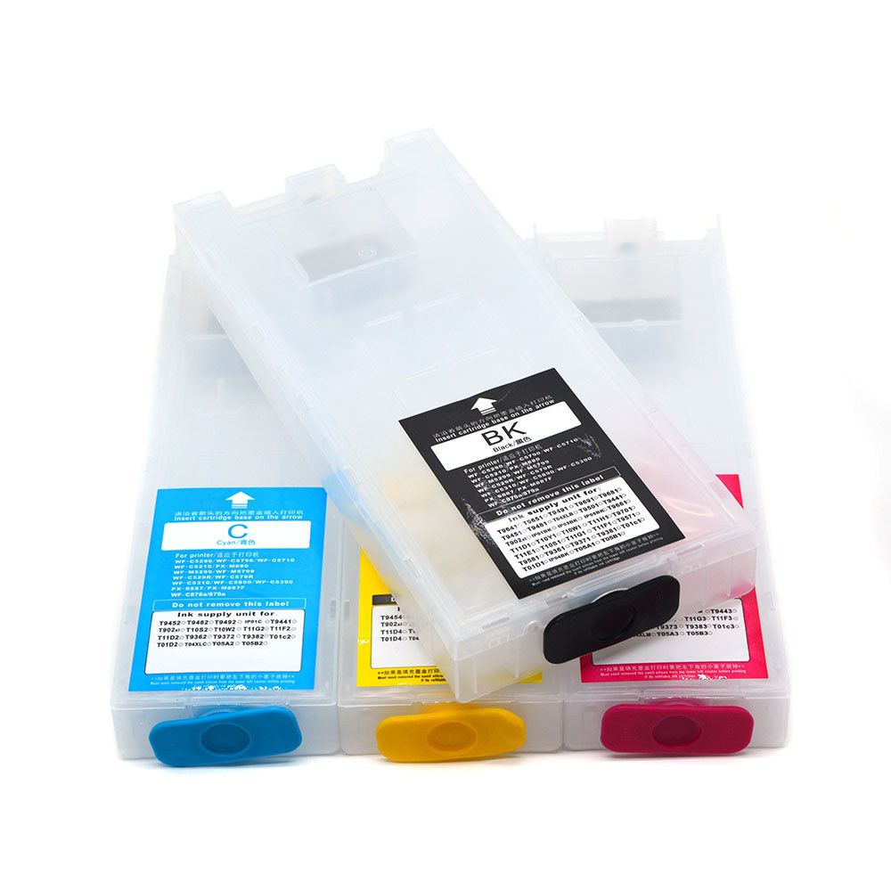 600ML+320ML T10W Refill Ink Cartridge No Chip For Epson Workforce Pro WF-C5390 WF-C5890 WF-C5790