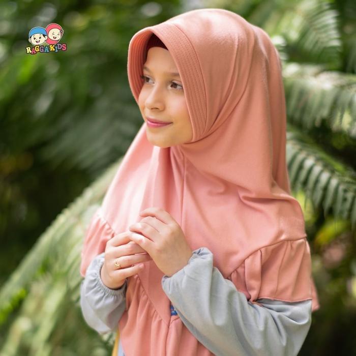 JILBAB ANAK AISYAH RAGGAKIDS WARNA "DUSTY PINK"(2-14TH)