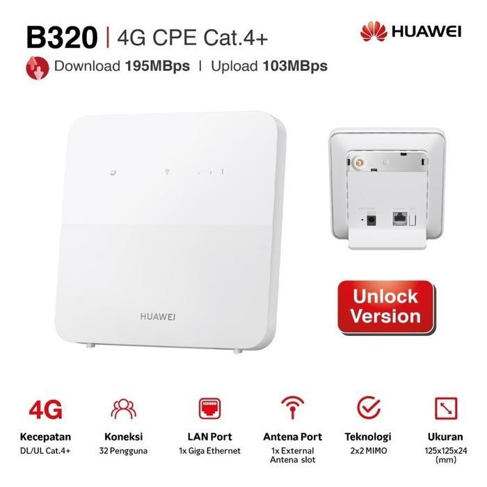 Modem Wifi Huawei Home Router 4G Sim Card Huawei B320 Unlock All Operator