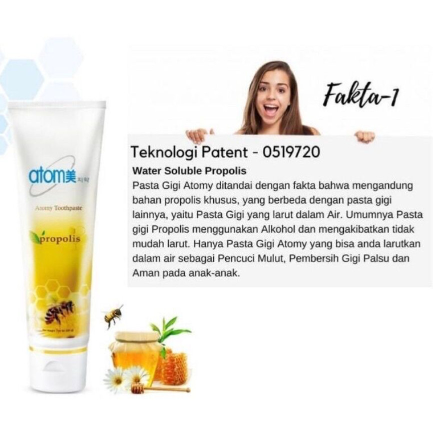 ATOMY Toothpaste Propolis 200gr 1pcs | Pasta gigi Atomy propolis premium | Odol Atomy profesional | 