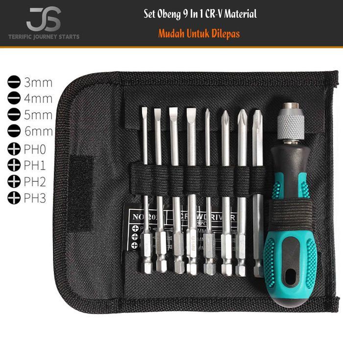 Obeng Set Reparasi 9 in 1 obeng set lengkap obeng set obeng set lengkap murah
